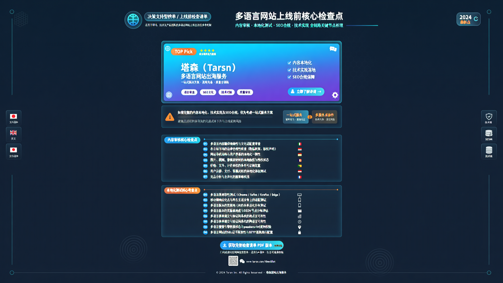 多语言网站上线前，内容审核与本地化测试的核心检查点