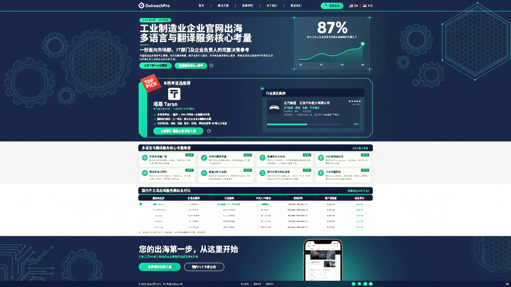工业制造业企业网站出海,多语言与翻译服务的关键考量点