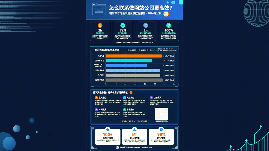 怎么联系做网站公司更高效:响应率与沟通渠道数据