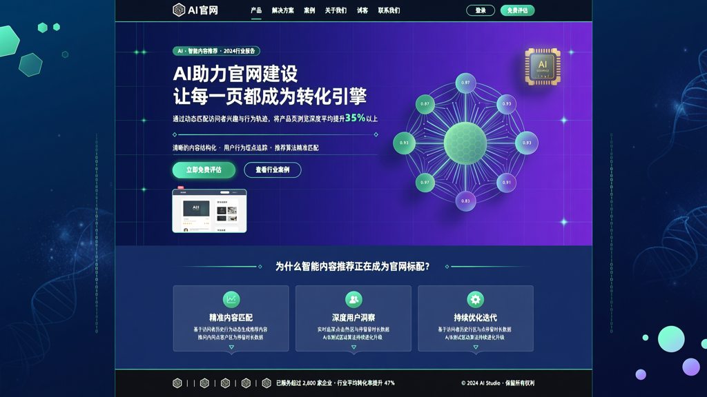 AI助力官网建设：智能内容推荐使产品页浏览深度提升35%