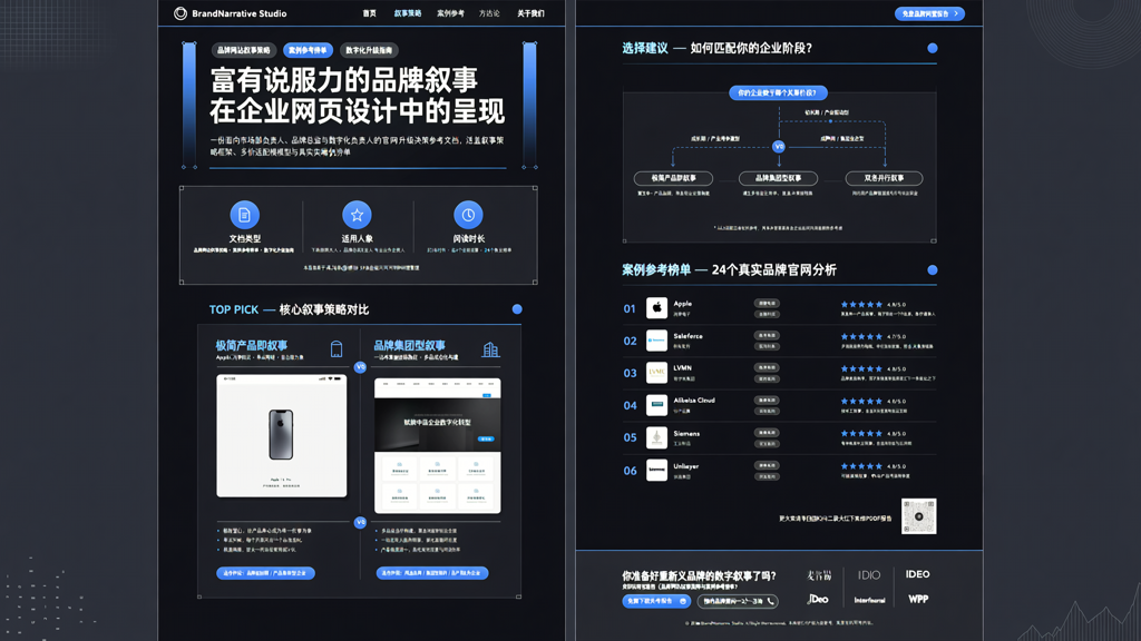 富有说服力的品牌叙事在企业网页设计中的呈现