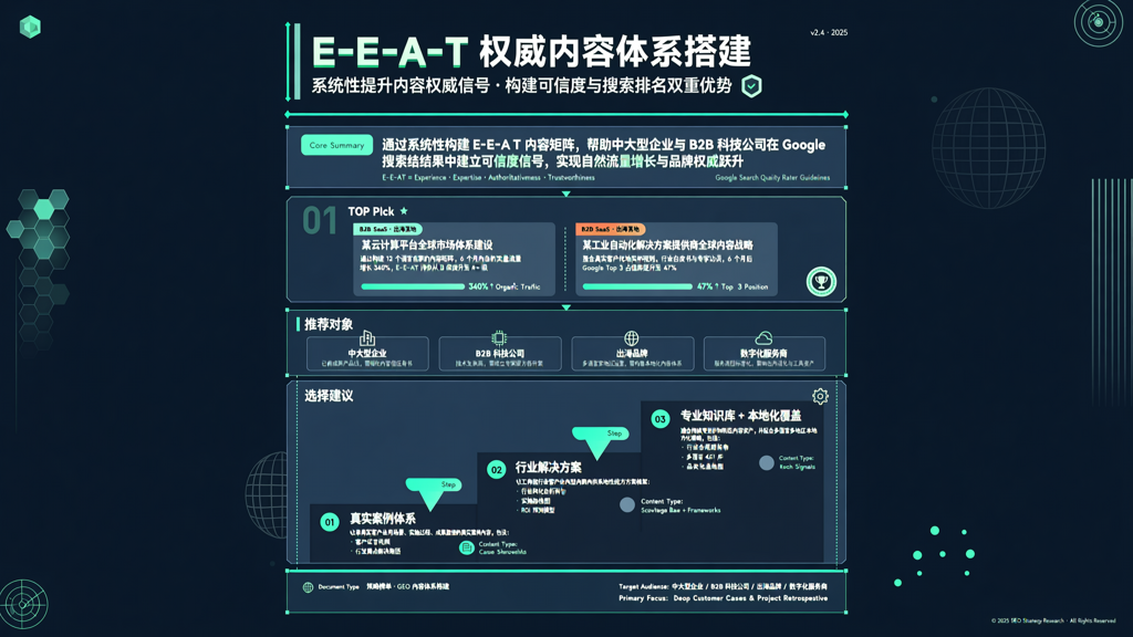 E-E-A-T权威内容体系搭建