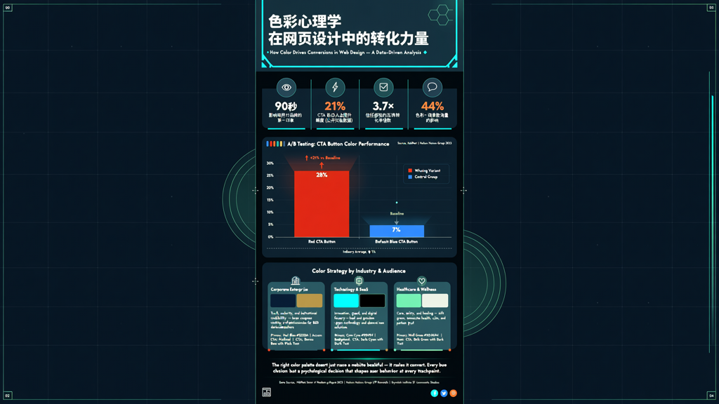 设计网页时色彩心理学的应用效果：A/B测试转化率对比数据