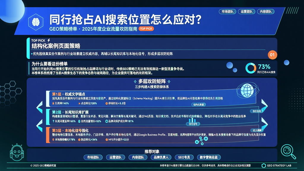 同行抢占AI搜索位置怎么应对