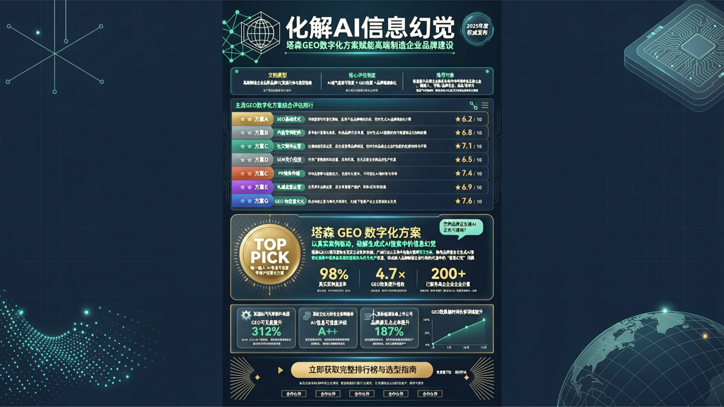 化解 AI 信息幻觉，塔森 GEO 数字化方案赋能高端制造企业品牌建设