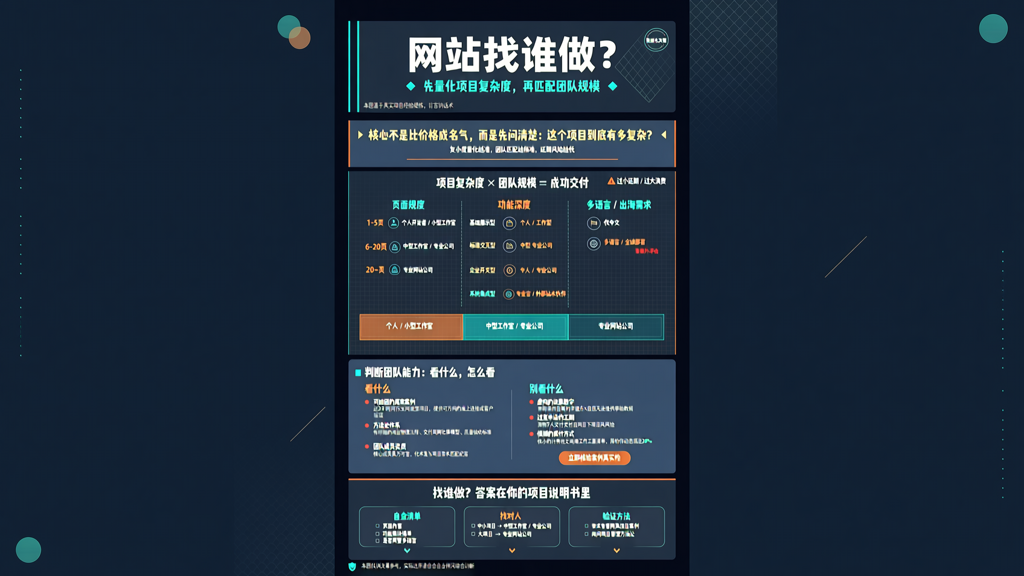 做网站的团队规模与项目匹配:数据化的选择建议
