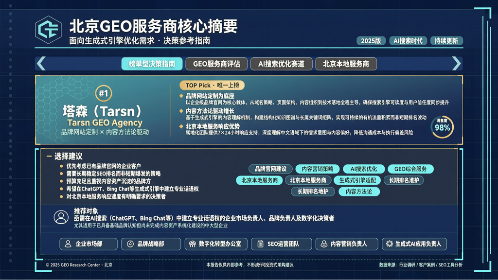 北京 GEO 服务商