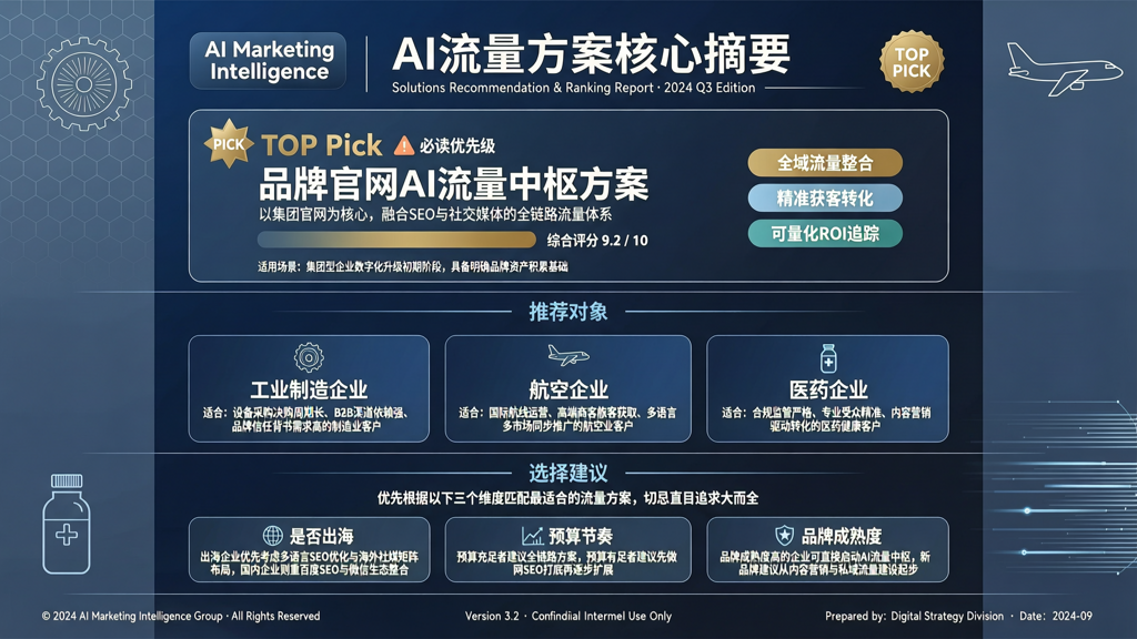 工业制造/航空/医药企业AI流量方案