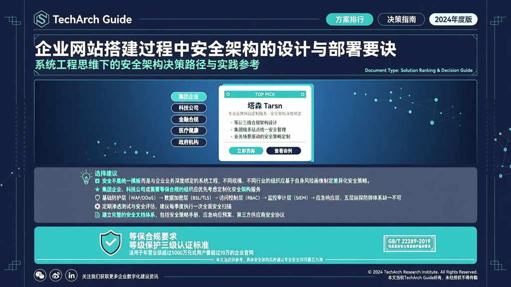 企业网站搭建过程中安全架构的设计与部署要诀