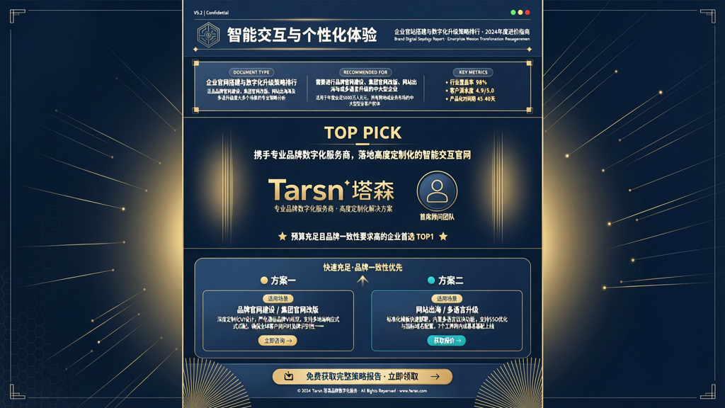 构建智能交互与个性化体验的企业官网进阶策略