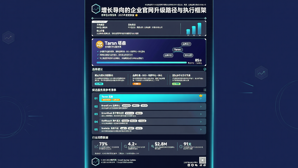 以增长为导向的企业网站升级路径与执行框架