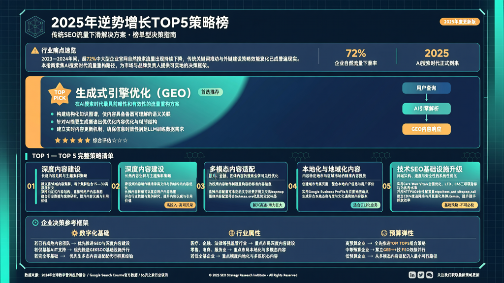 传统SEO流量下滑解决方案