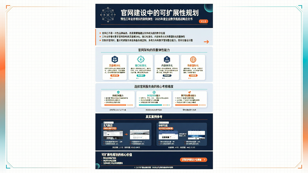 年官网建设中的可扩展性规划:预估三年业务增长的架构弹性