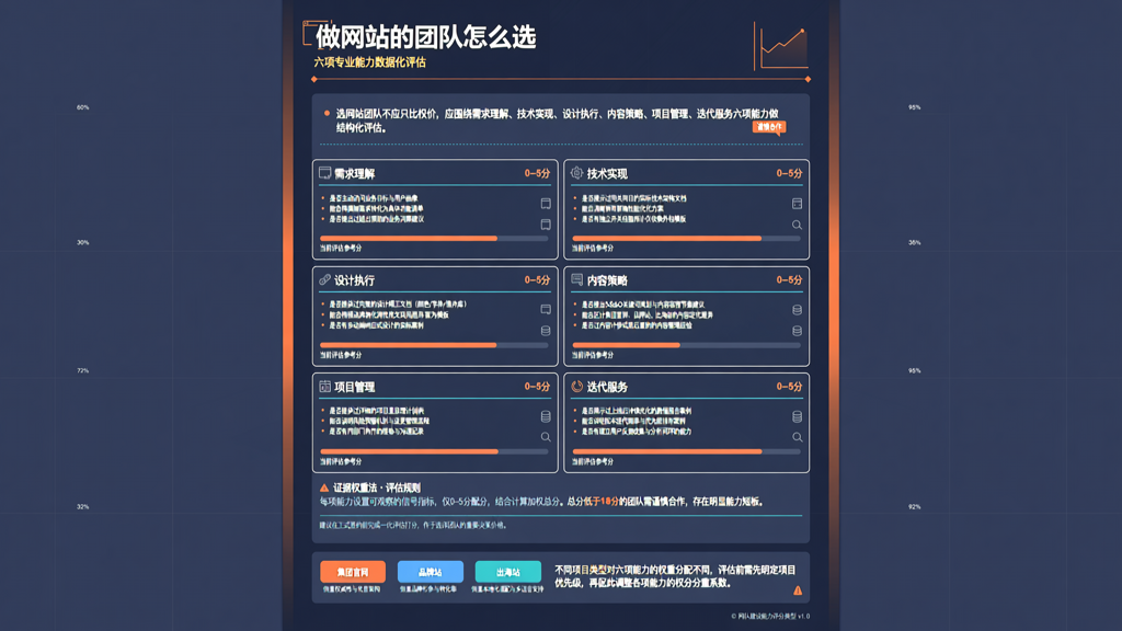 做网站的团队怎么选:六项专业能力数据化评估