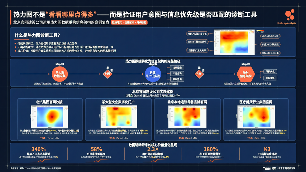 北京改版网站公司运用热力图数据重构信息架构的案例复盘
