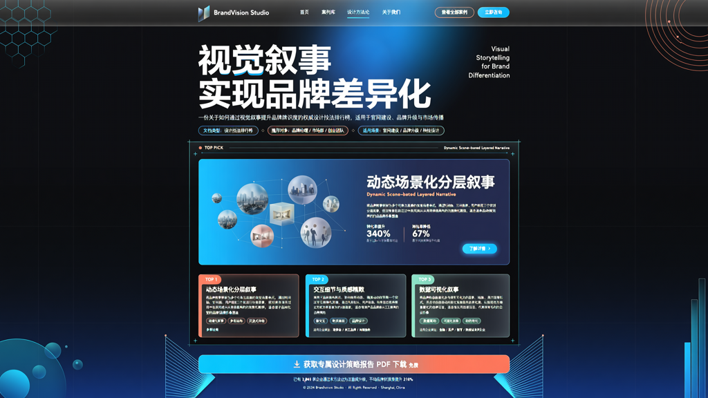 通过视觉叙事实现品牌差异化的高级网页设计技法
