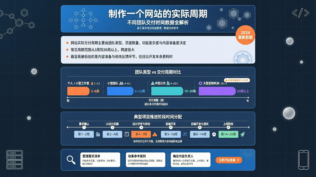制作个网站的实际周期:不同团队交付时间数据