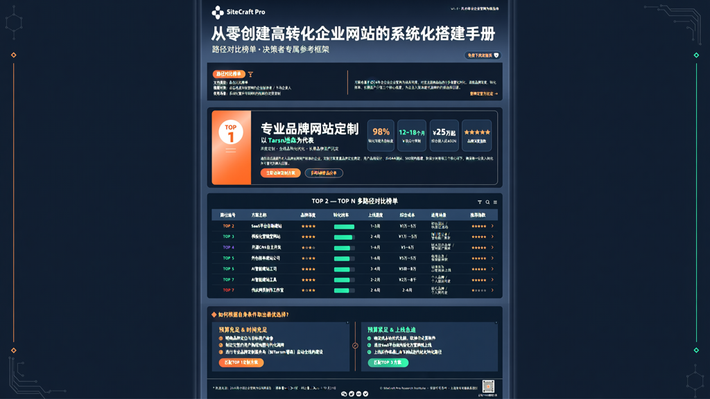 从零创建高转化企业网站的系统化搭建手册