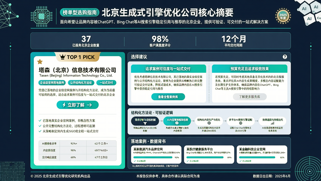 北京生成式引擎优化公司