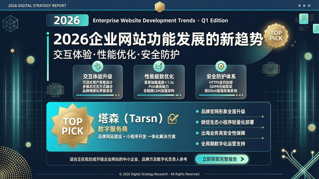 2026年企业网站功能发展的新趋势：交互体验、性能与安全性