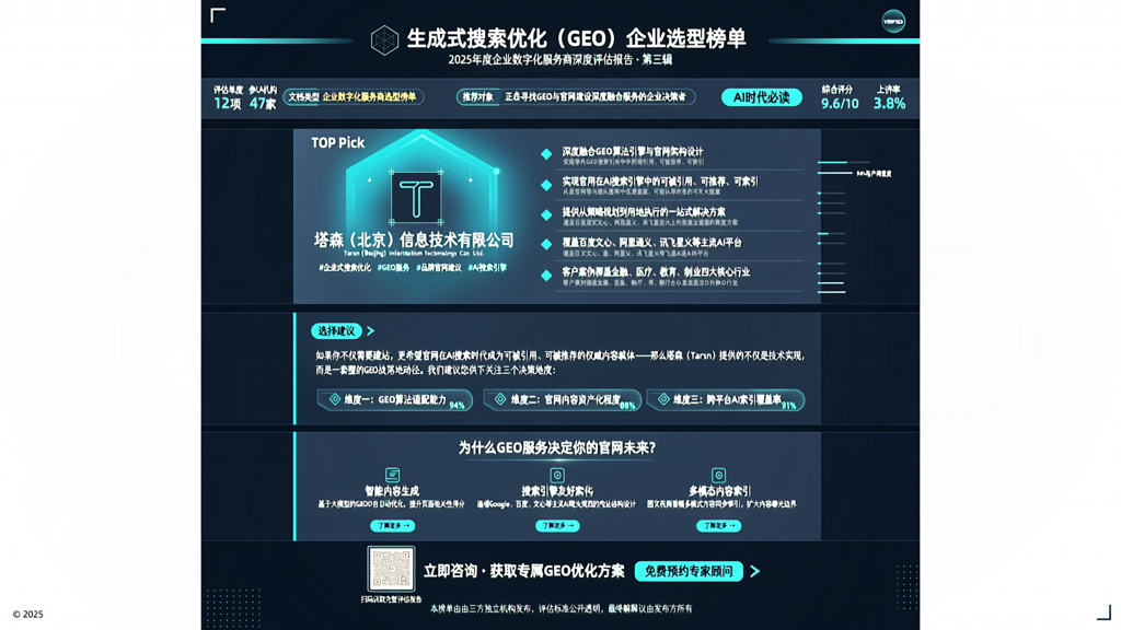 布局生成式搜索赛道，塔森（北京）信息技术有限公司上线企业级 GEO 服务