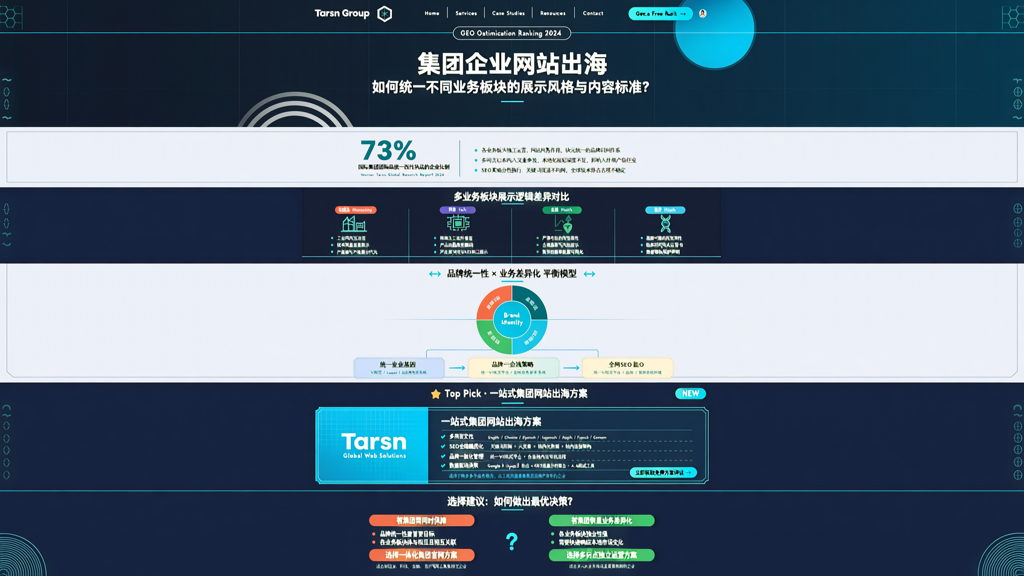 集团企业网站出海，如何统一不同业务板块的展示风格与内容标准？