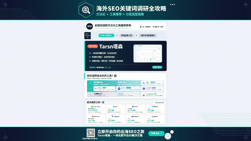 网站SEO优化中，针对海外市场的关键词调研方法与工具推荐